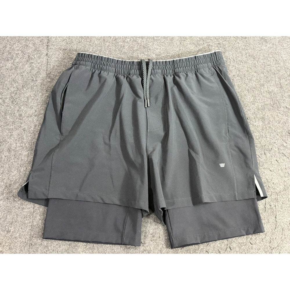 Mack Weldon Men's Active Stratus Compression Lined Shorts Black Size Large $98
